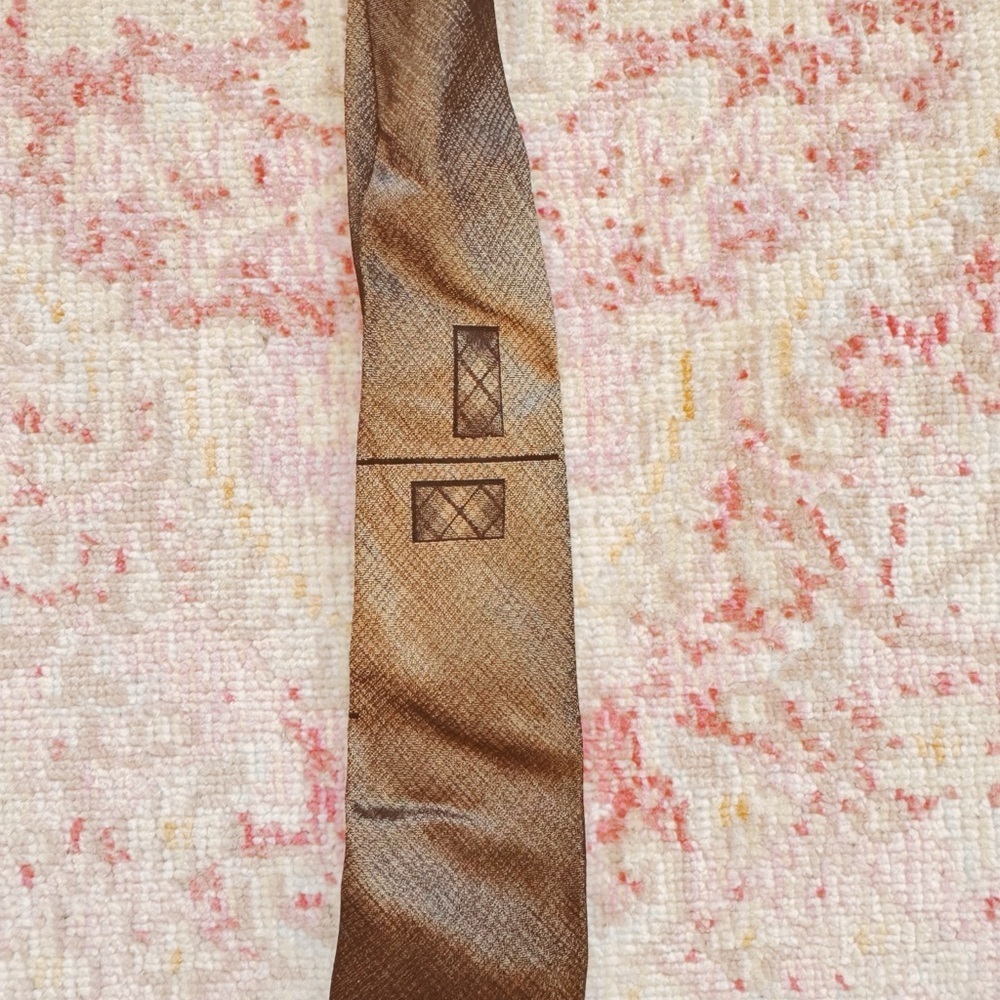 Roos/Atkins, Brown Vintage Hipster Patterned Tie - Picture 2 of 4